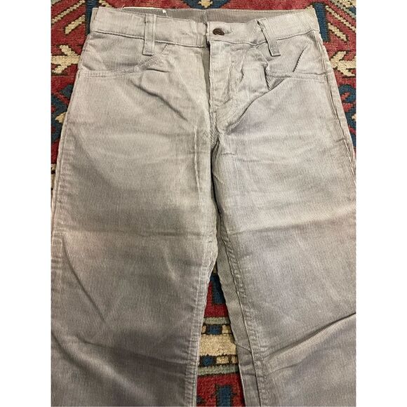 NWT NOS Levi’s Corduroy Big Bell Bottom Pants Jeans Gray 784-1555 26 X 29 80s - Picture 4 of 15